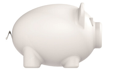 Isolated piggy bank on white background