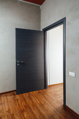 open door and light in office room