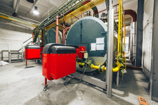 Industrial Boilers And Gas Burners In Action