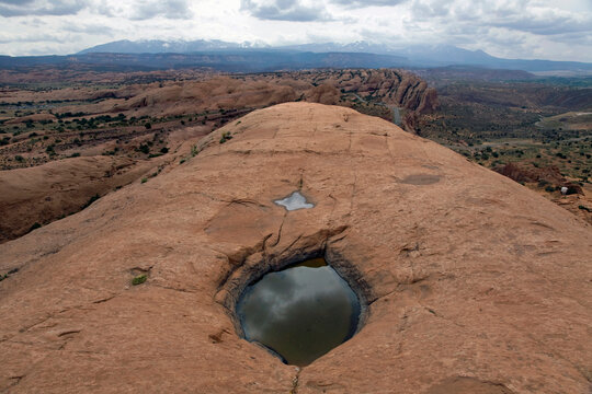 A pothole above Moab, Utah.
