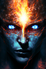 Cosmic Energy Face. Spiritual Collection. 