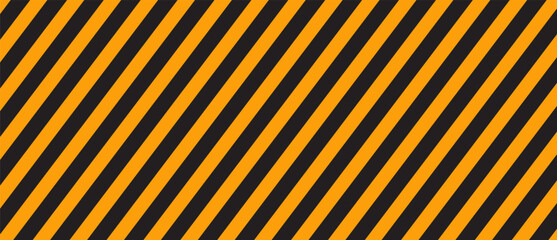Diagonal stripes background. Orange and black lines pattern for road warning and wallpaper template. Realistic lines with repeat stripes texture. Simple geometric stripes background. Pattern vector