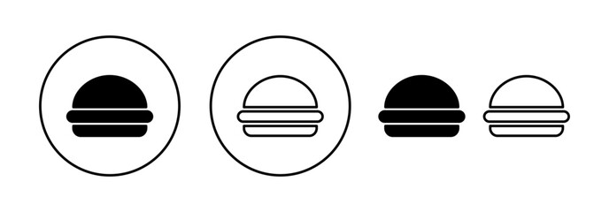 Burger icon vector for web and mobile app. burger sign and symbol. hamburger