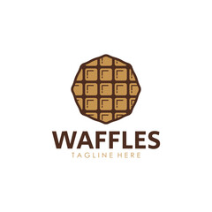 Delicious Belgian Waffle Logo Template
