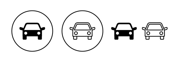 Car icon vector for web and mobile app. car sign and symbol. small sedan