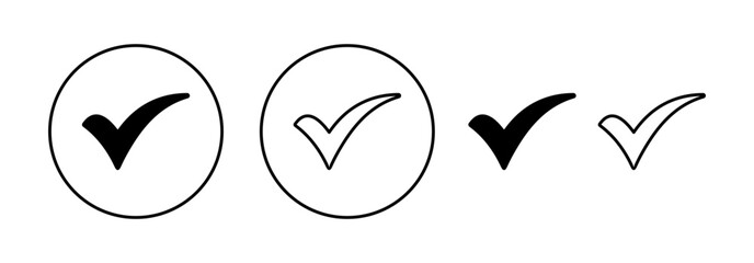 Check mark icon vector for web and mobile app. Tick mark sign and symbol