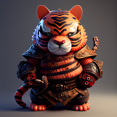 Tiger cartoon character generative ai