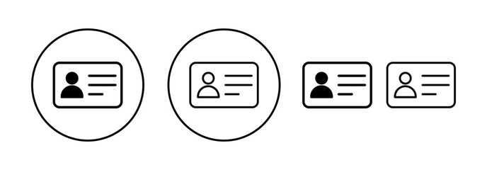 License icon vector for web and mobile app. ID card icon. driver license, staff identification card