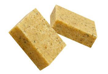 Delicious bouillon cubes cut out