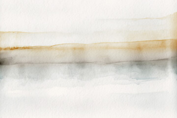 Minimalistic watercolor landscape background. Simple watercolor landscape painting. 