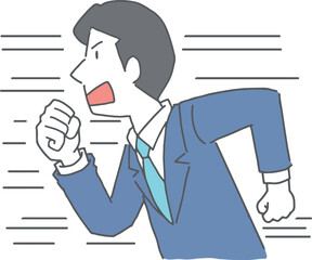 急ぐビジネスマン