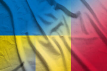 Ukraine and Chad national flag transborder contract CHL UKR