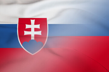 Obraz premium Slovakia and Liechtenstein government flag international negotiation LIE SVK