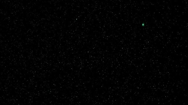 On January 25, 2023, the rare green comet C/2022 E3 (ZTF) made its way across the night sky between the Little Dipper and the Big Dipper. This timelapse was filmed near Ashland Oregon.