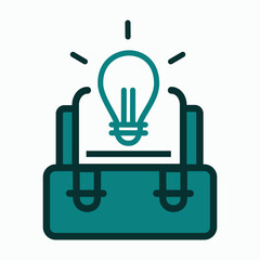Knowledge management flat icon. Can be used for business app and web icons