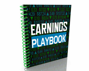 Earnings Playbook Stock Market Quarterly Revenue Report Season 3d Illustration