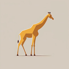 Obraz premium A logo icon of a giraffe, made using generative ai
