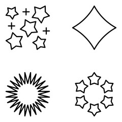 Stars Vector Line Icons