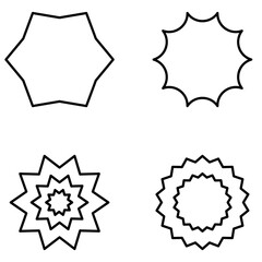 Stars Vector Line Icons