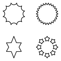 Stars Vector Line Icons