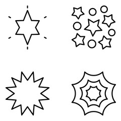 Stars Vector Line Icons