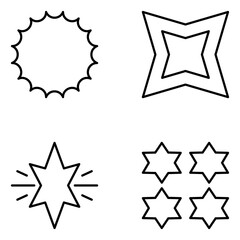 Stars Vector Line Icons