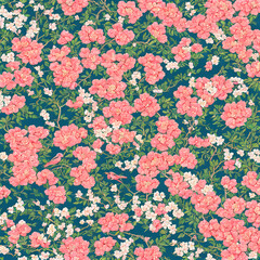 pattern with flowersm, generated by AI