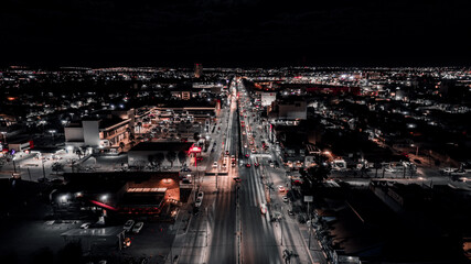 time lapse of traffic at night