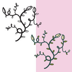 Floral ornament template for all your graphic needs
