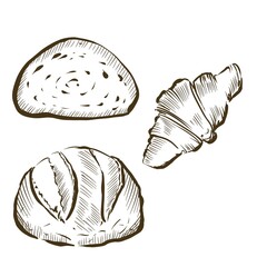 illustration of a set of bread