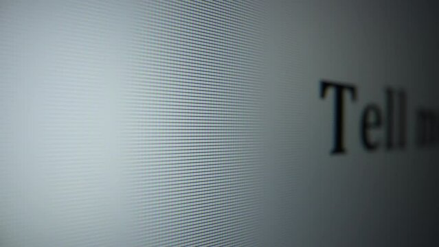 Tell me about it. Close-up text on monitor