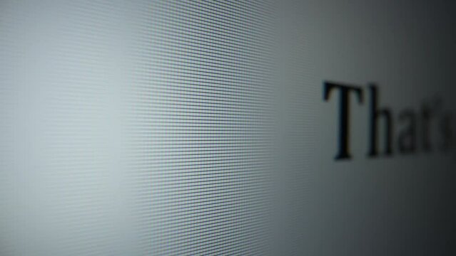 That s great. Close-up text on monitor