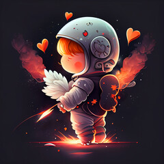 Fototapeta premium Beautiful astronaut art 