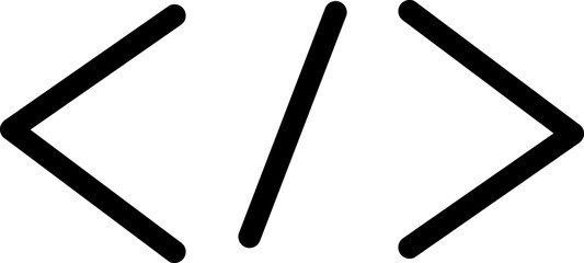 Code icon vector. Simple coding sign trendy style illustration on white background..eps