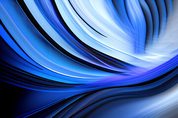Fototapeta premium abstract blue wave background - generative ai illustration