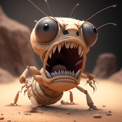 desert ant screaming angry generative AI