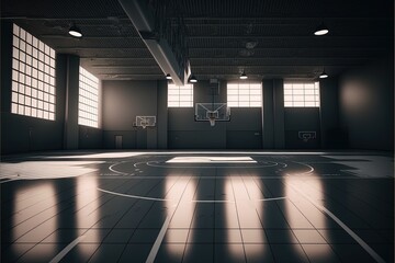 Plakat Digital illustration about basketball and sports. Generative AI.
