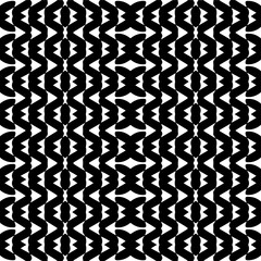 Vector pattern in geometric ornamental style. Black and white color.Seamless repeat pattern.Simple geo all over print block for apparel textile, ladies dress, fashion garment, digital wall paper.