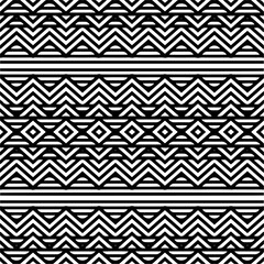 Vector pattern in geometric ornamental style. Black and white color.Seamless repeat pattern.Simple geo all over print block for apparel textile, ladies dress, fashion garment, digital wall paper.