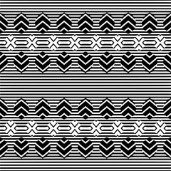 Vector pattern in geometric ornamental style. Black and white color.Seamless repeat pattern.Simple geo all over print block for apparel textile, ladies dress, fashion garment, digital wall paper.