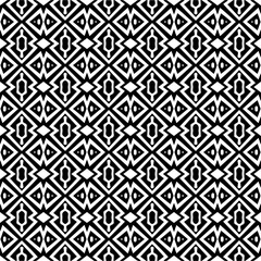 Vector pattern in geometric ornamental style. Black and white color.Seamless repeat pattern.Simple geo all over print block for apparel textile, ladies dress, fashion garment, digital wall paper.