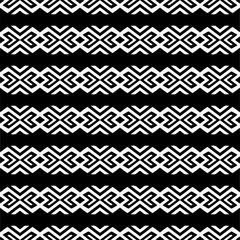 Vector pattern in geometric ornamental style. Black and white color.Seamless repeat pattern.Simple geo all over print block for apparel textile, ladies dress, fashion garment, digital wall paper.