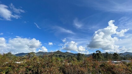 clouds over the mountains
