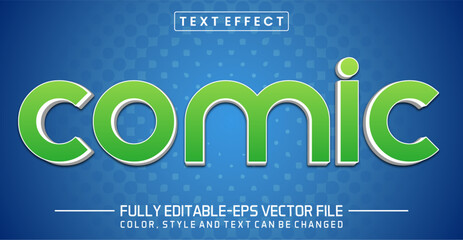 Naklejka premium Comic text editable style effect