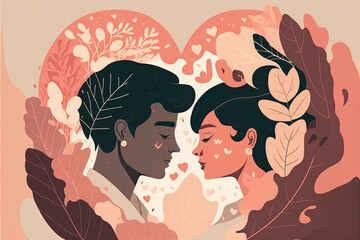 couple illustration generate by AI