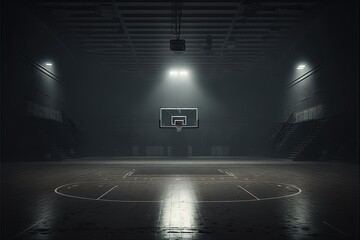 Digital illustration about basketball and sports. Generative AI.