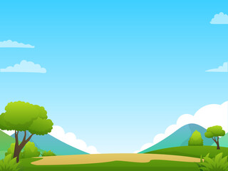 Obraz premium Nature landscape vector suitable for background or illustration