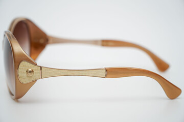 Fashion sunglasses on white background