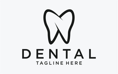 logo design dental toot simple template