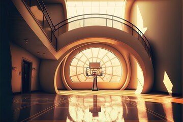 Obraz na płótnie Canvas Digital illustration about basketball and sports. Generative AI.